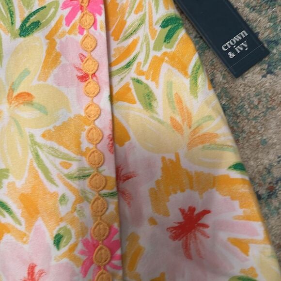 crown & ivy Floral Yellow Skort - Picture 2 of 7